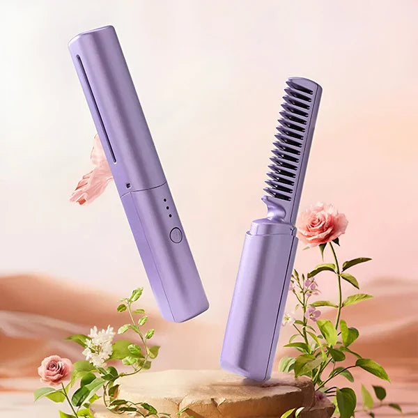 SmoothFlow | 2 in 1 Rechargeable Hair Straightener + Comb