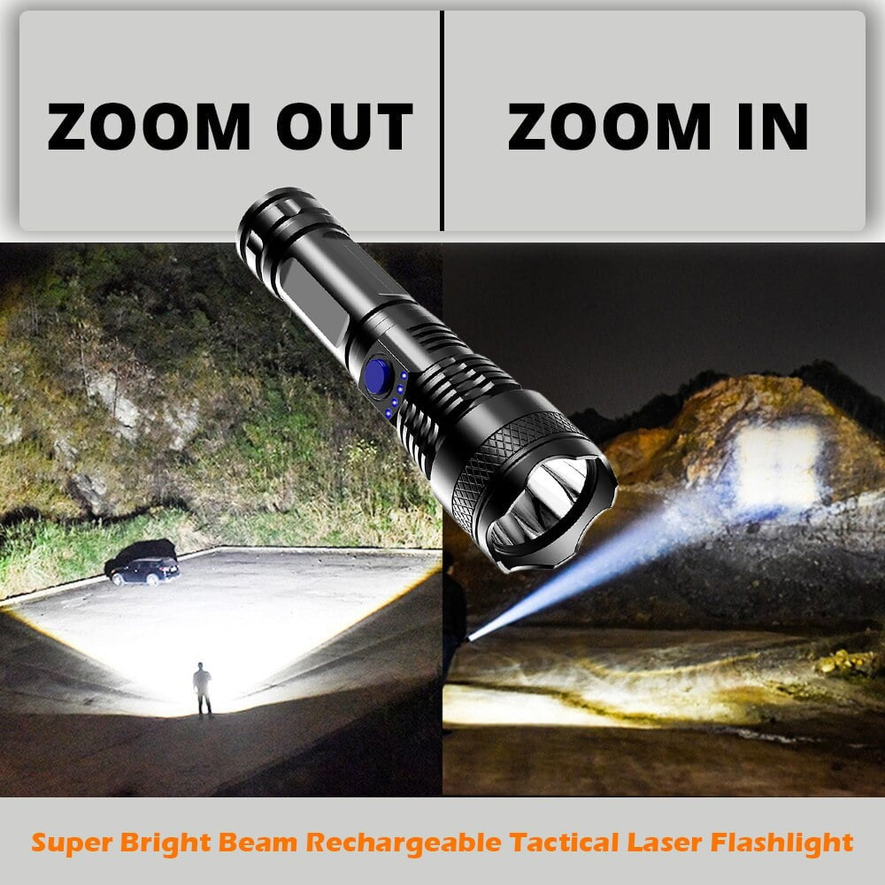 HyperGlow | 🔥LAST DAY SALE 49% OFF🔥 - LED Rechargeable Tactical Laser Flashlight High Lumens-Buy 2 Free Shipping