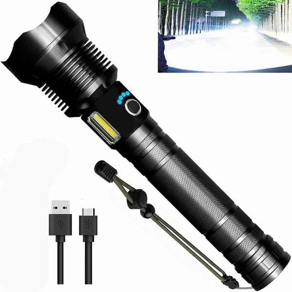 HyperGlow | 🔥LAST DAY SALE 49% OFF🔥 - LED Rechargeable Tactical Laser Flashlight High Lumens-Buy 2 Free Shipping