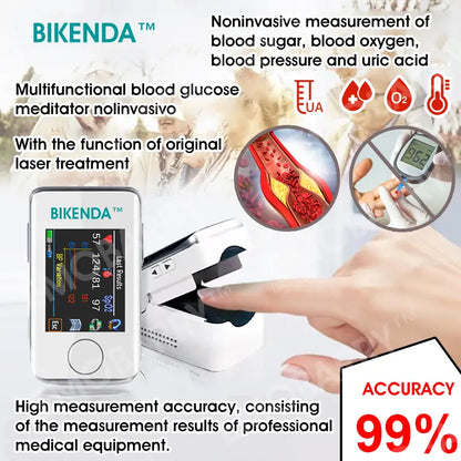 【Official Flagship Store】Bikenda Advanced Non-Invasive Glucose Monitor – 99.9% Accuracy + Exclusive Gift! Trusted by Leading Hospitals Worldwide