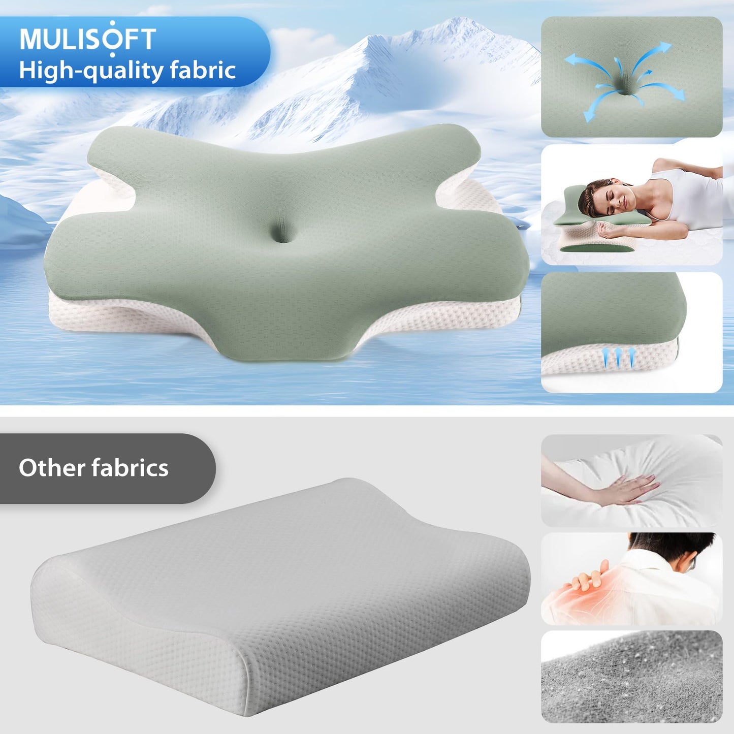 OrthoPlush Premium Ergonomic Pillow