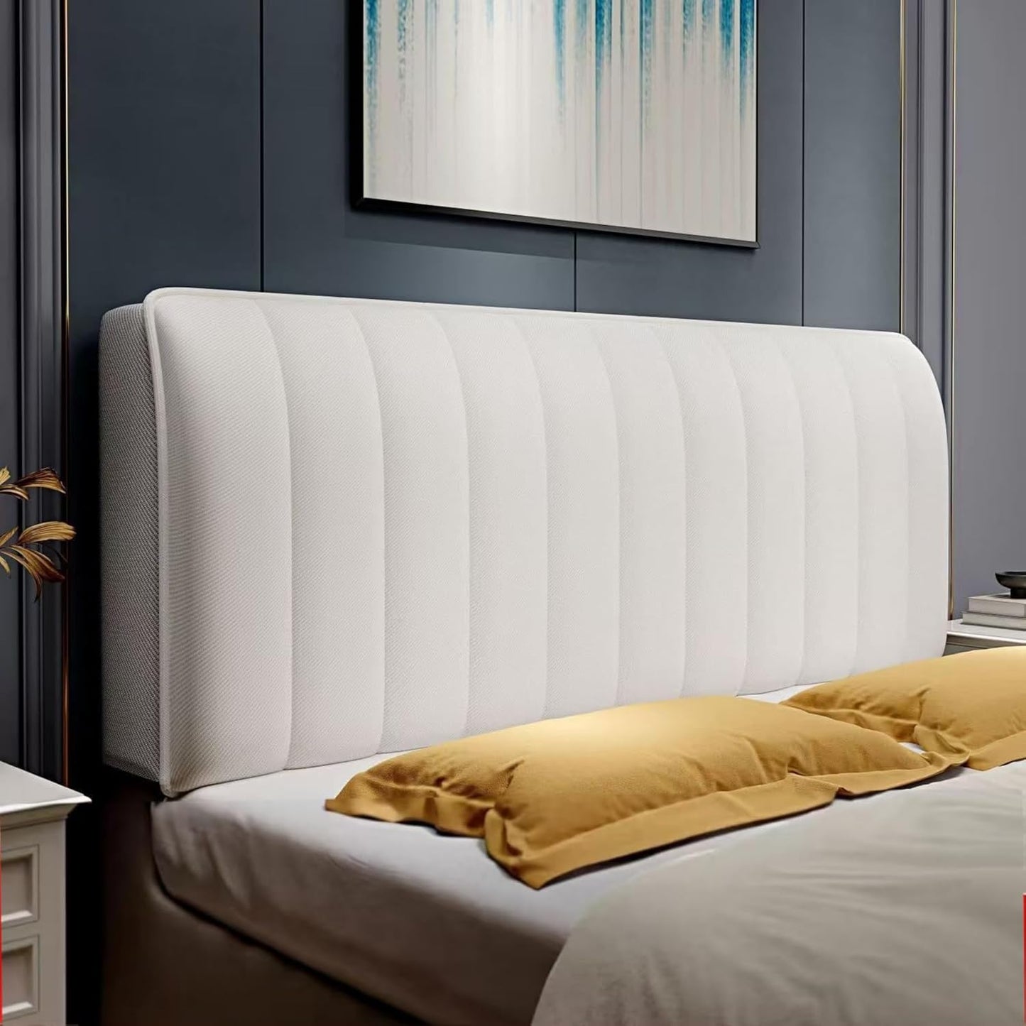 BedGuard Headboard Slip Headboard Cover - Protects and adds style to your bedroom.