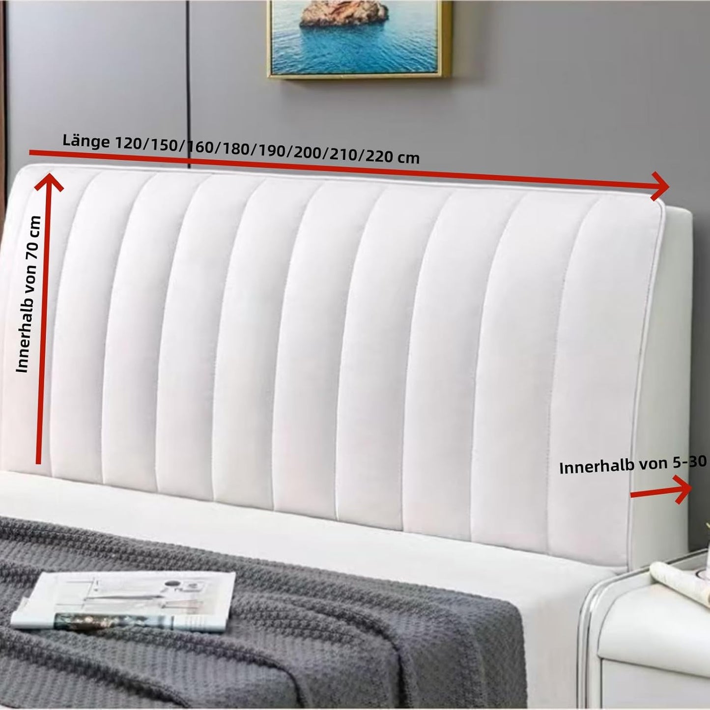 BedGuard Headboard Slip Headboard Cover - Protects and adds style to your bedroom.