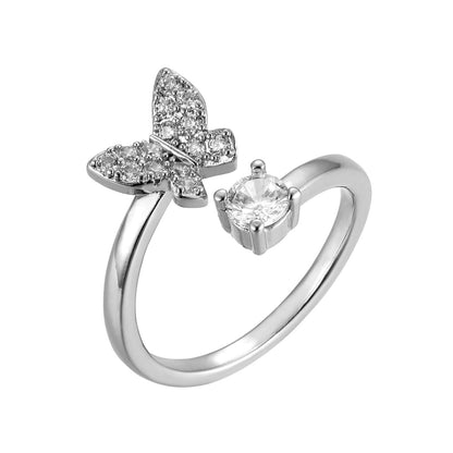 CrystalInitial Ring | Letter Ring 'Initial' with Zirconia