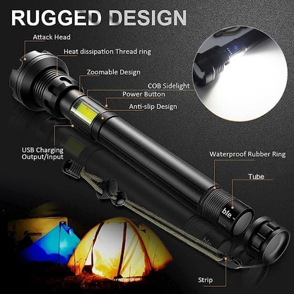 HyperGlow | 🔥LAST DAY SALE 49% OFF🔥 - LED Rechargeable Tactical Laser Flashlight High Lumens-Buy 2 Free Shipping