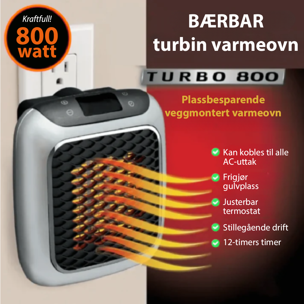 EcoHeat wall-mounted portable heater