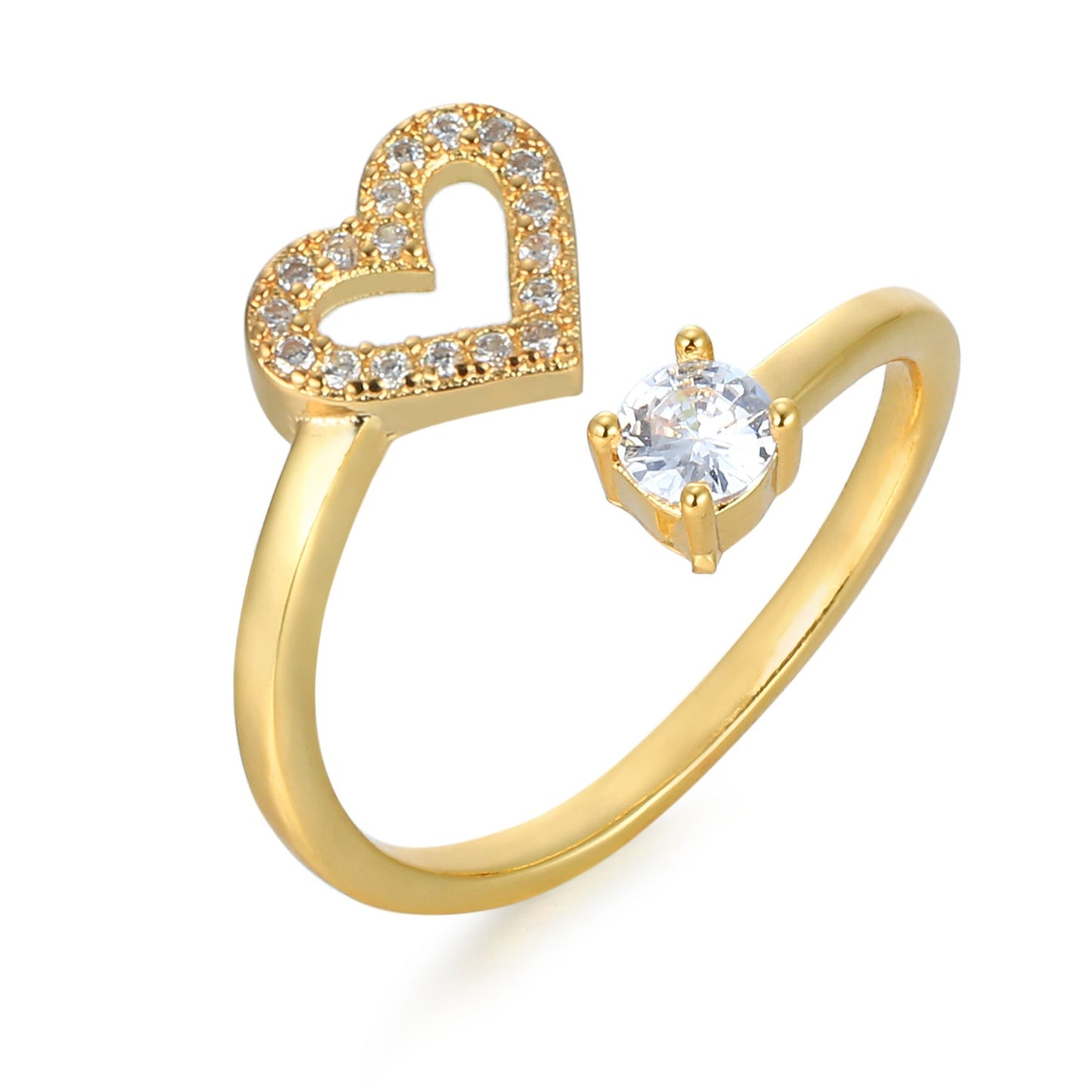 CrystalInitial Ring | Letter Ring 'Initial' with Zirconia