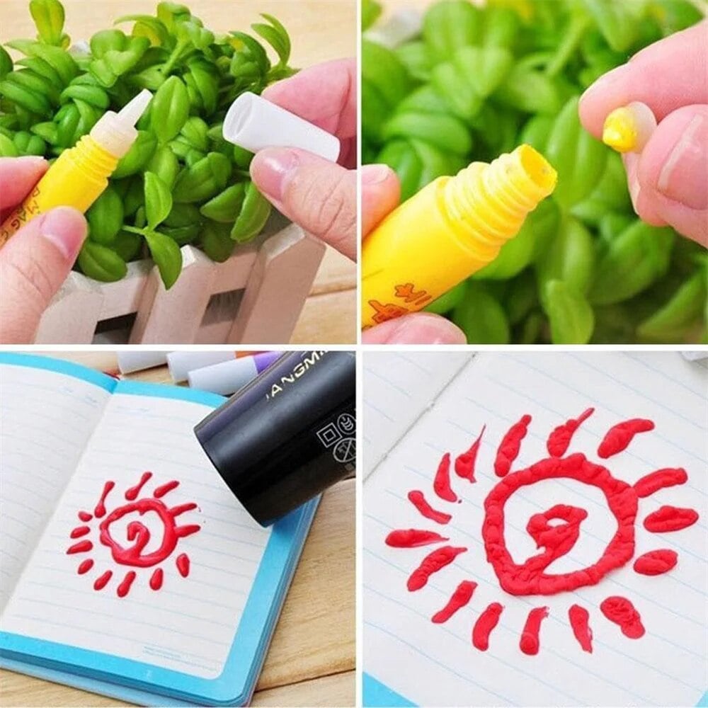 GlowPuff 3D Pens | 6+6 FREE | Magical 3D Puffy Pens