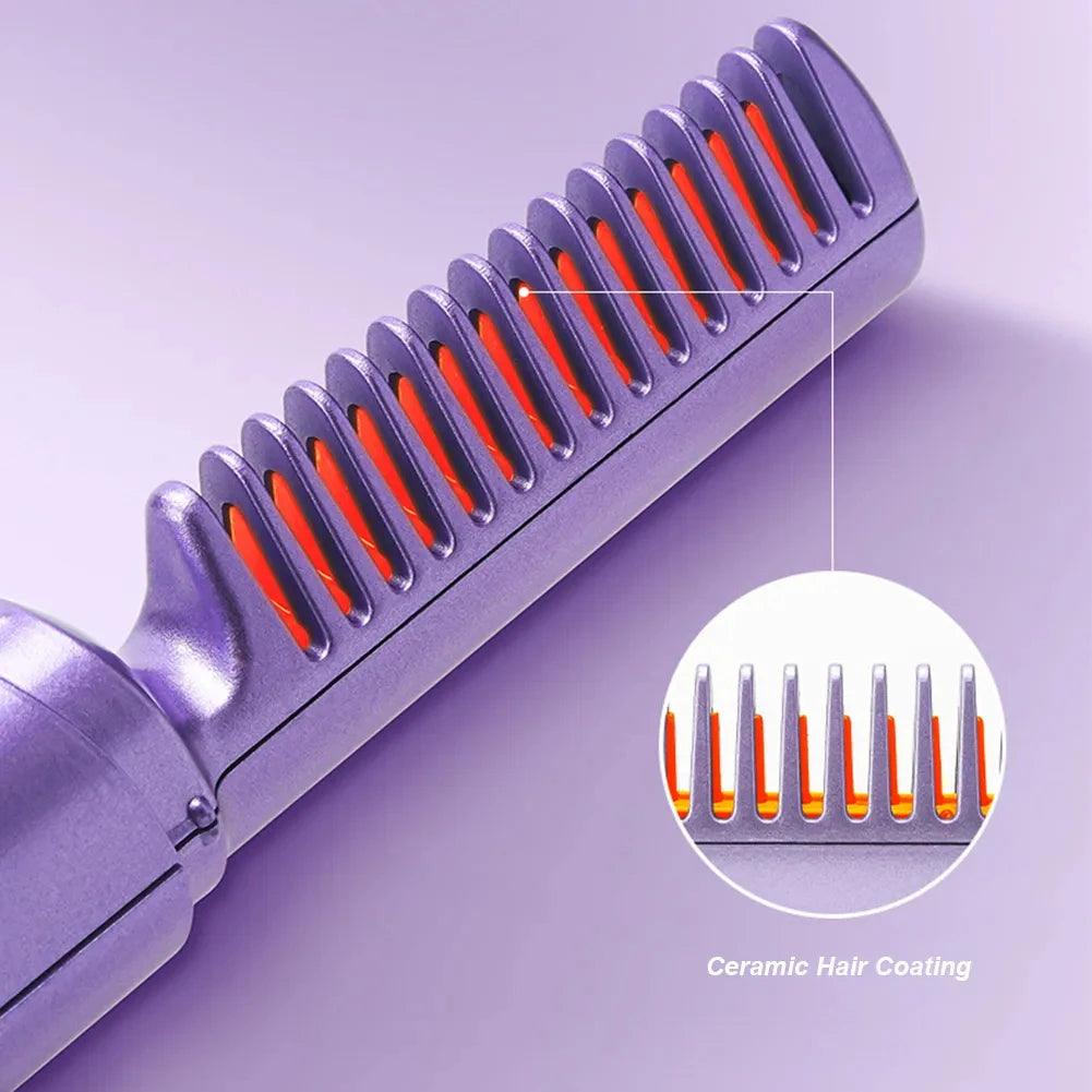 LuxeLocks | Professional Wireless Hair Straightener Curling Iron Comb