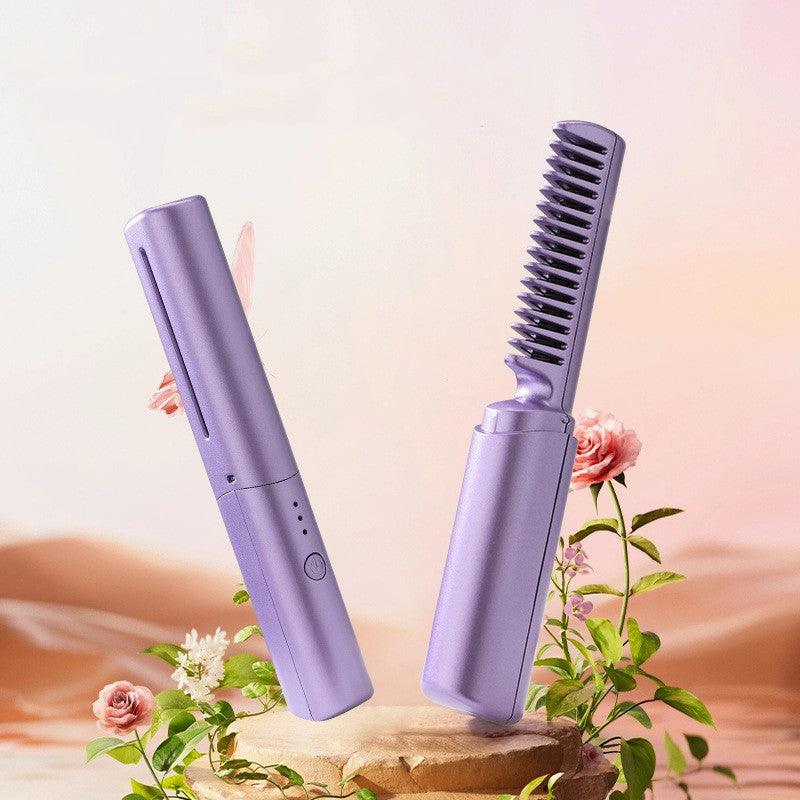 LuxeLocks | Professional Wireless Hair Straightener Curling Iron Comb