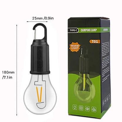 TimberGlow |  Outdoor Camping Hanging Type-C Charging Retro Lamp | Buy 1 Get 2 FREE