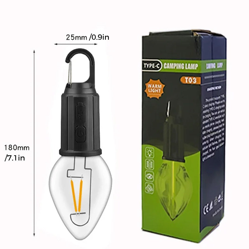 TimberGlow |  Outdoor Camping Hanging Type-C Charging Retro Lamp | Buy 1 Get 2 FREE